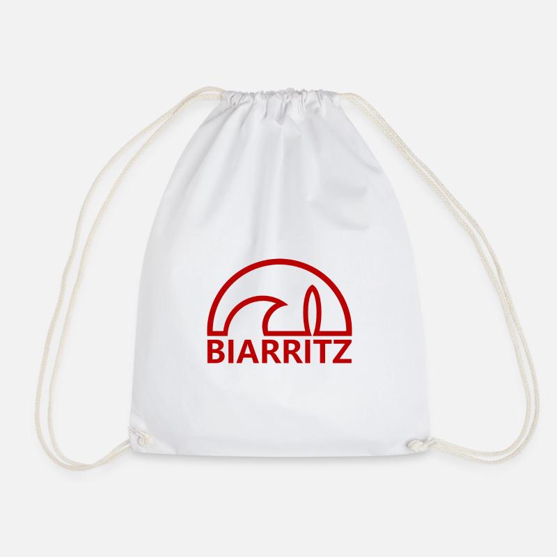 Biarritz Sun minimalistisches Surfbrett - Turnbeutel - Weiß