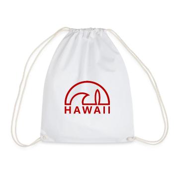 Hawaii soleil planche de surf rouge minimaliste - Sac de sport léger - blanc - Devant