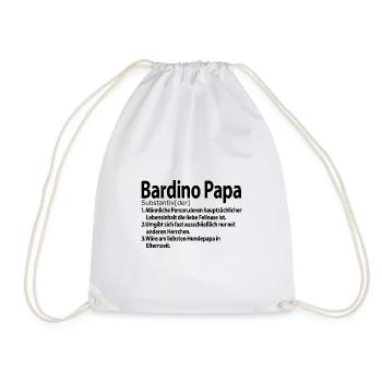 Bardino Majorero Canario Papa Herrchen Definition - Turnbeutel - Weiß - Vorne