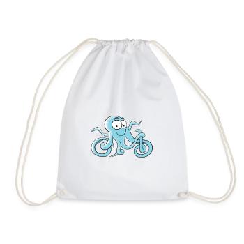 Squid - Drawstring Bag - white - Front