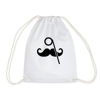 moustache - Sac de sport léger - blanc - Devant