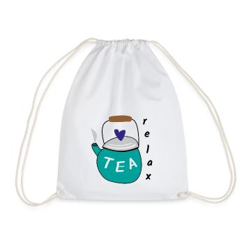 Tea Relax Hygge Relaxation - Drawstring Bag - white - Front