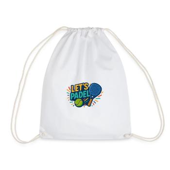 Le motif du padel laisse le padel - Sac de sport léger - blanc - Devant