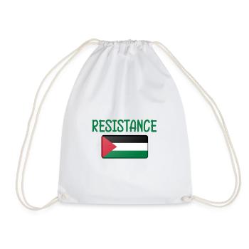 Stand against Palestine demonstration - Drawstring Bag - white - Front