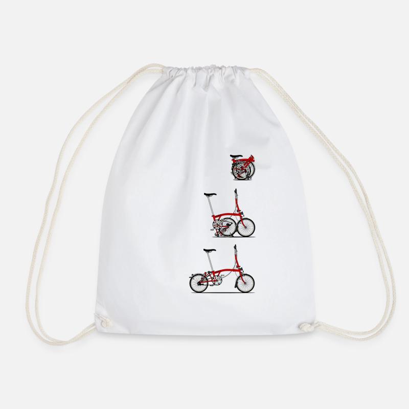 Ich liebe mein Brompton Folding Bike - Turnbeutel - Weiß