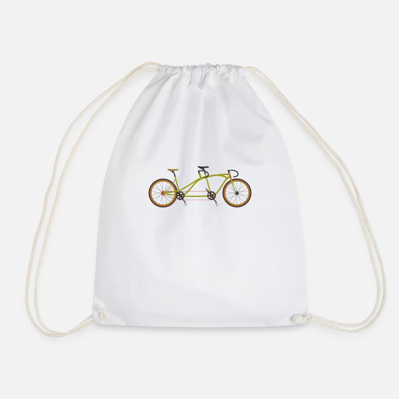 Tandemfahrrad - Turnbeutel - Weiß