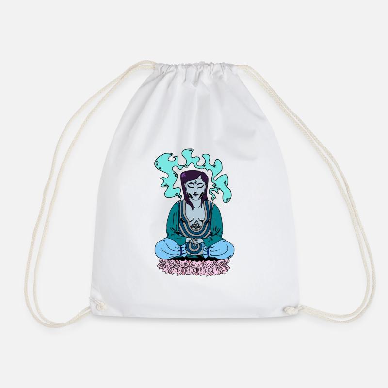 Meditation - Drawstring Bag - white