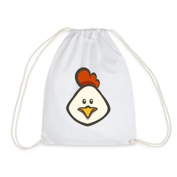 hen - Drawstring Bag - white - Front