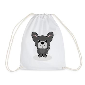 French Bulldog - Turnbeutel - Weiß - Vorne