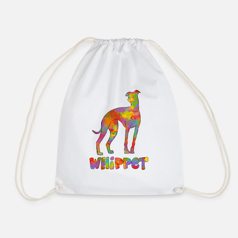 Whippet Multicolor 2 - Turnbeutel - Weiß