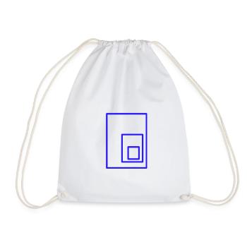 rectangles - Drawstring Bag - white - Front