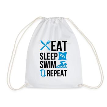 Mangez sommeil nager - Sac de sport léger - blanc - Devant