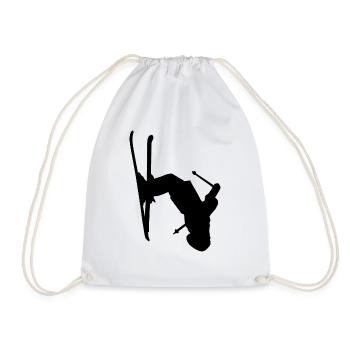 Skieur ski freestyle hiver sport neige - Sac de sport léger - blanc - Devant