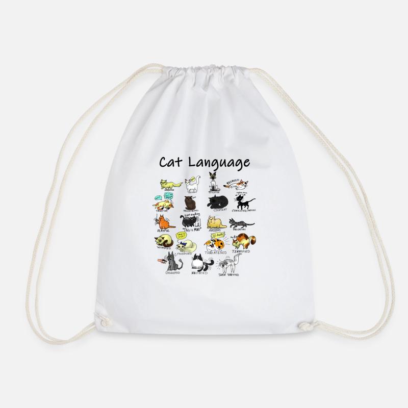 Cat Language - Turnbeutel - Weiß