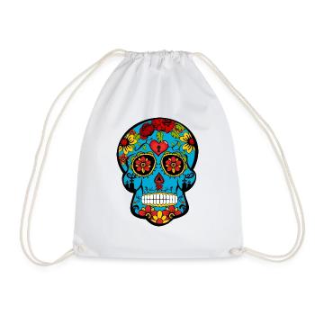 Mexican skull 4 - Drawstring Bag - white - Front