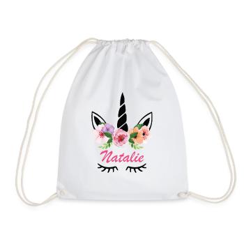 Unicorn - Drawstring Bag - white - Front