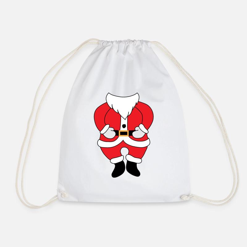 Santa - Drawstring Bag - white