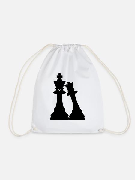 Love Schach - Turnbeutel - Weiß
