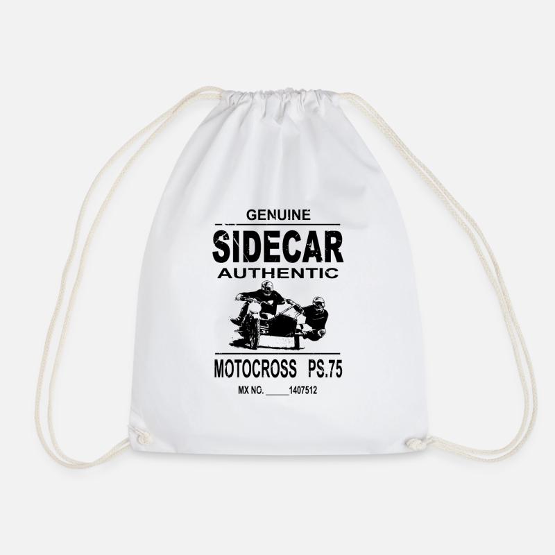 Sidecar Moto Cross - Turnbeutel - Weiß