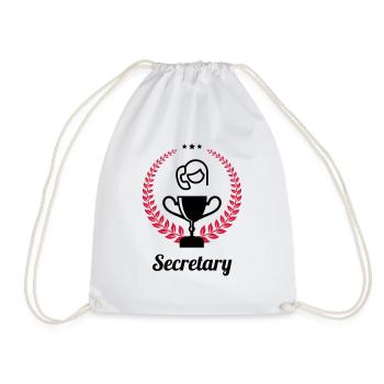 secrétaire / secrétariat / assistante / patron - Sac de sport léger - blanc - Devant