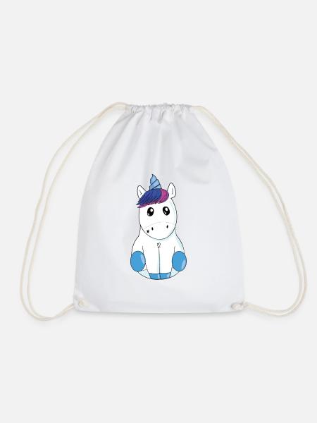 Unicorn Matroschka Einhorn süß матрёшка единорог - Turnbeutel - Weiß