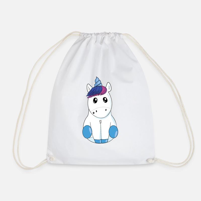 Unicorn Matroschka Einhorn süß матрёшка единорог - Turnbeutel - Weiß