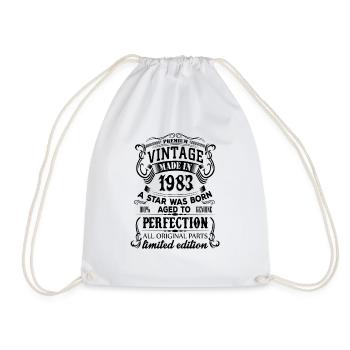 Vintage 1983 - Drawstring Bag - white - Front