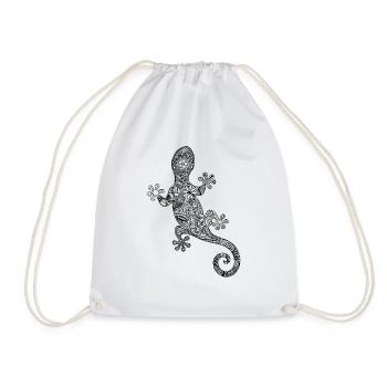 Gecko noir - Sac de sport léger - blanc - Devant