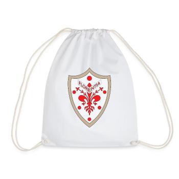 Coat of arms with Florence lily and Medici balls - Drawstring Bag - white - Front