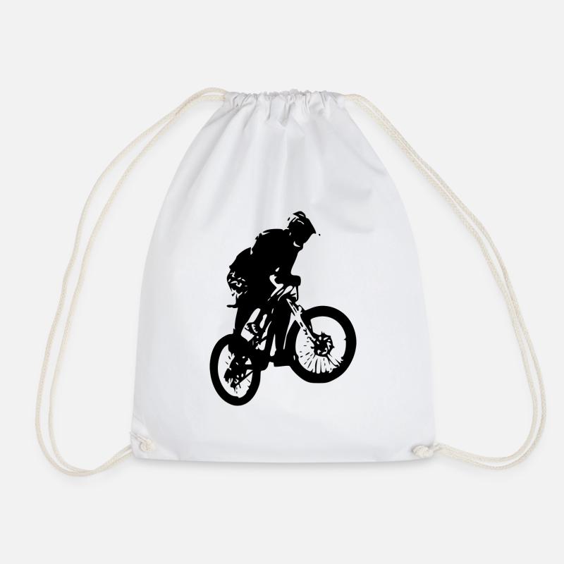 Mountainbiker - Turnbeutel - Weiß