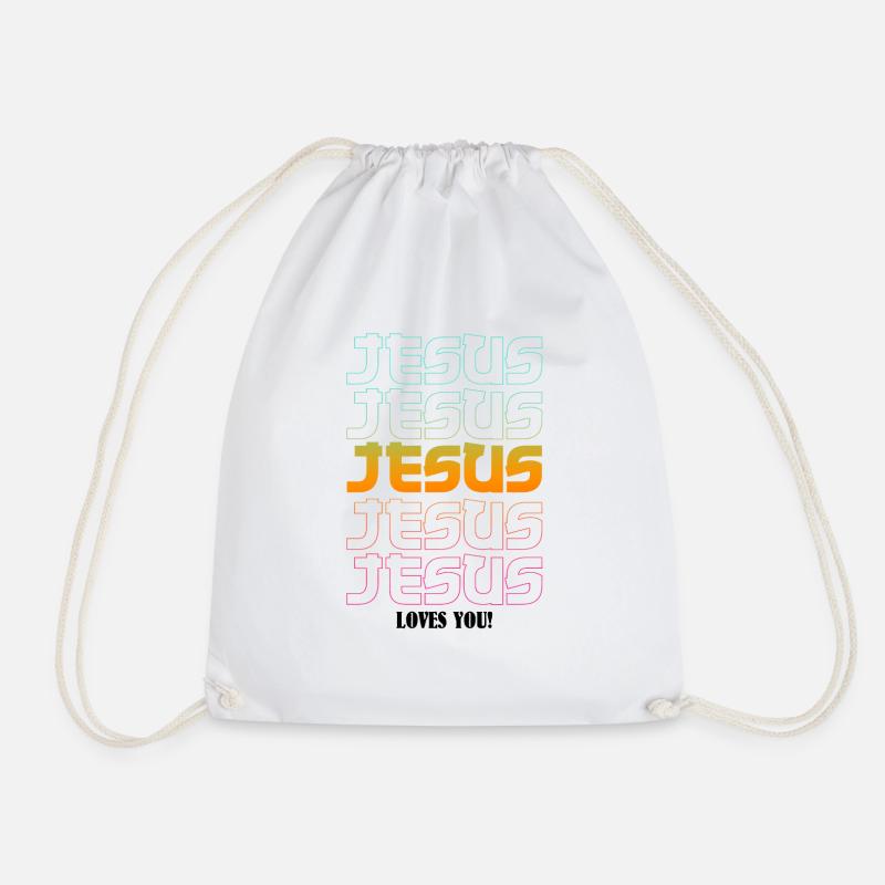 Jesus liebt dich - Turnbeutel - Weiß