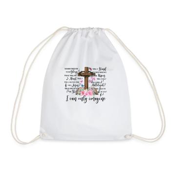 Surrounded Your Glory Will I Dance for You Gsus - Drawstring Bag - white - Front