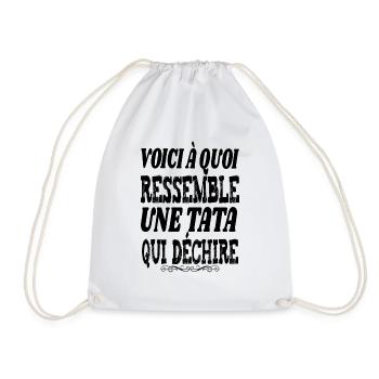 voici à quoi ressemble une tata qui déchire - Sac de sport léger - blanc - Devant