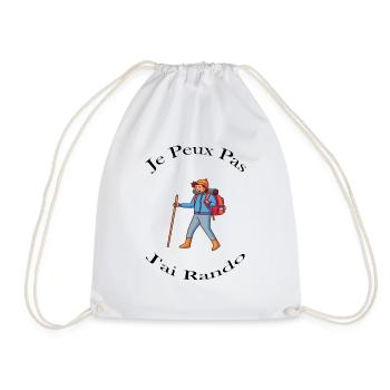 Je peux pas j ai rando idée cadeau humoristique - Sac de sport léger - blanc - Devant