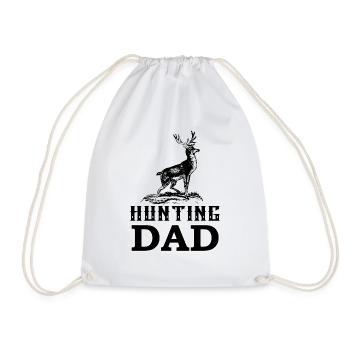 Hunting dad - Drawstring Bag - white - Front
