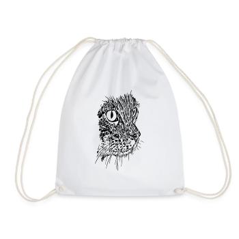 Chat Vintage - Portrait dessin - Sac de sport léger - blanc - Devant