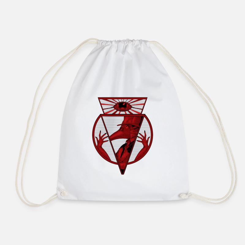 The plague red - Drawstring Bag - white