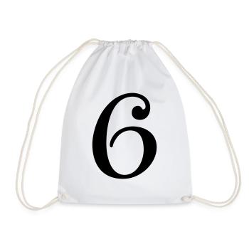 6 - Drawstring Bag - white - Front