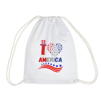 4 juillet États-Unis - Sac de sport léger - blanc - Devant