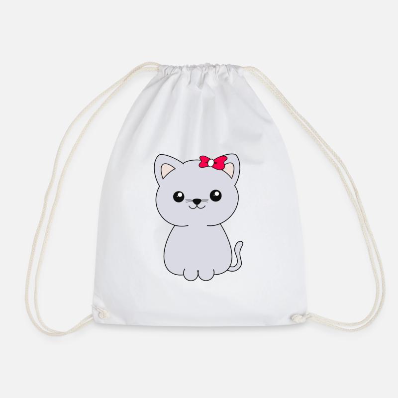 Chat - Sac de sport léger - blanc