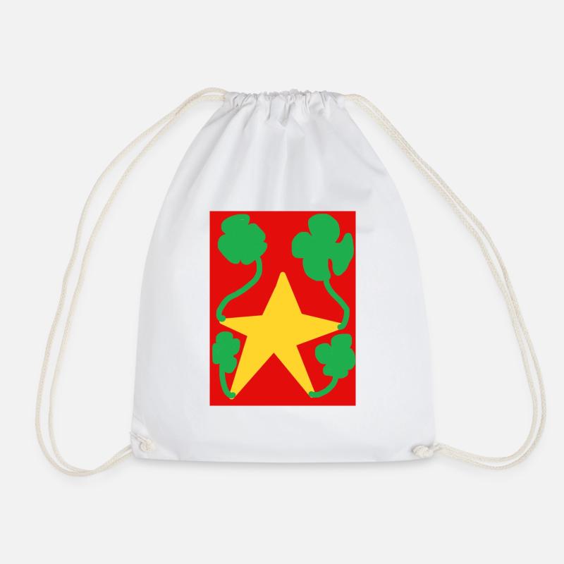 étoile de trèfle à quatre feuille. - Sac de sport léger - blanc
