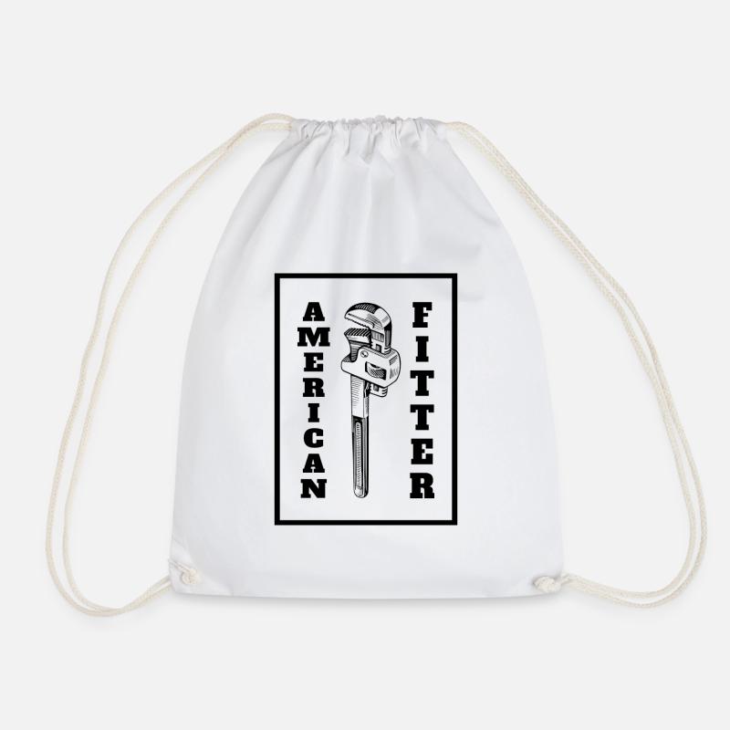 Fitter Trades US Pipefitter - Drawstring Bag - white