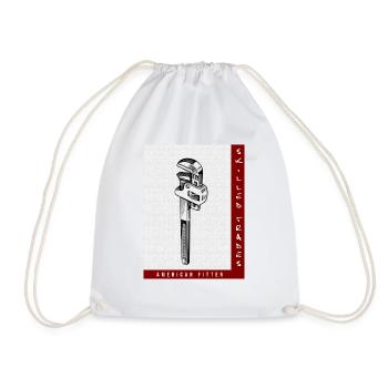 Fitter Sidebar Pipefitter - Drawstring Bag - white - Front