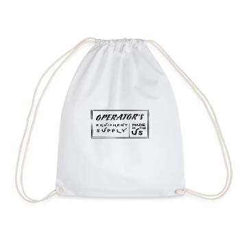 Equipment Operator Trades - Drawstring Bag - white - Front