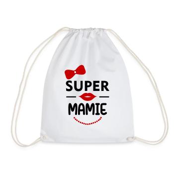 Super Mamie, super grand-mère,famille, humour, fun - Sac de sport léger - blanc - Devant