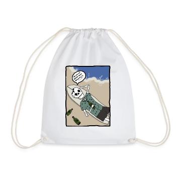 We are all dead soon anyways - Drawstring Bag - white - Front
