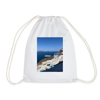 Ferien in Santorini - Turnbeutel - Weiß - Vorne