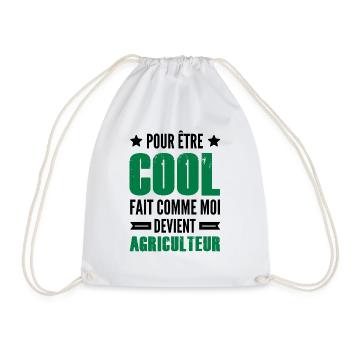 agriculteur et cool / cadeau humour agriculteur - Sac de sport léger - blanc - Devant