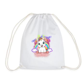 Unicorn Baby - Drawstring Bag - white - Front