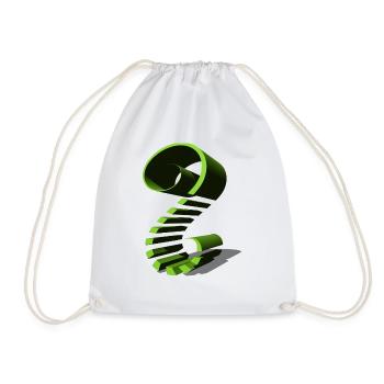 En forme de vert - Sac de sport léger - blanc - Devant